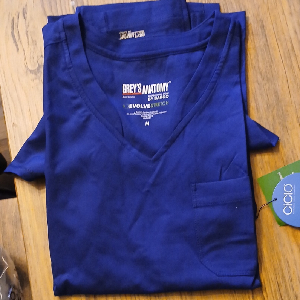 Grey's Anatomy Royal Blue Scrub Top